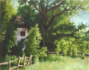 ‚Haus im Wald‘  Öl auf Leinwand | Oil on canvas